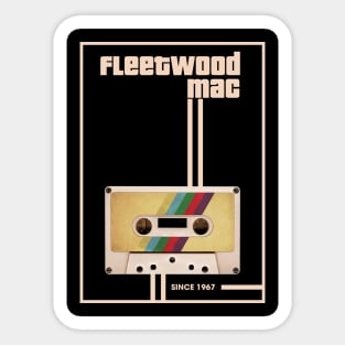 Fleetwood Mac Music Retro Cassette Tape Sticker